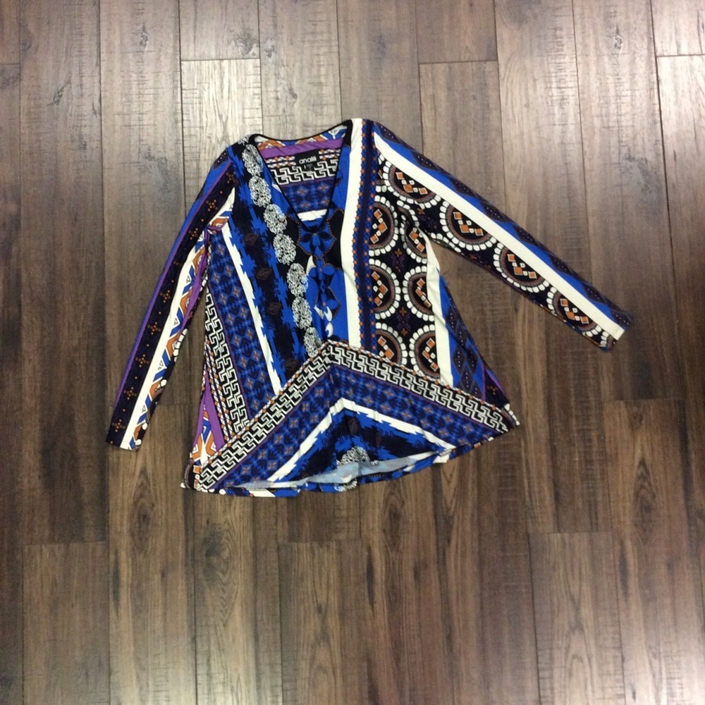 Analili Drape Front Blouse
